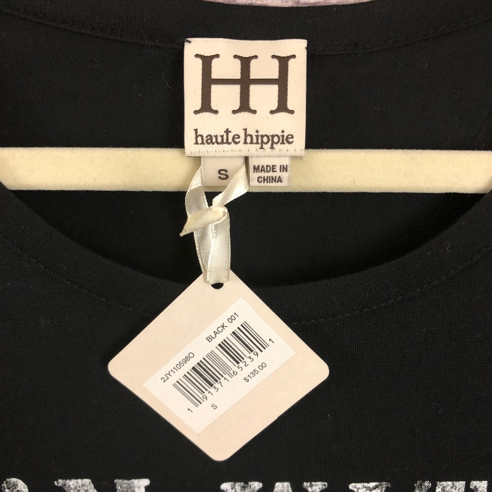 Haute Hippie black graphic I’m With Haute modal - Picture 4 of 7